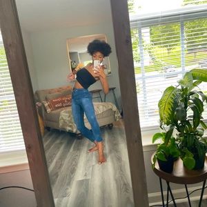 Black Halter Crop Top